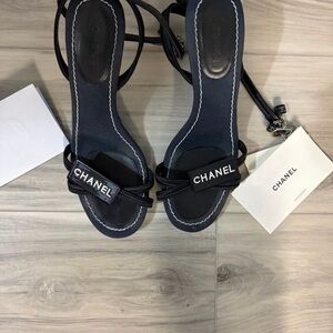 Chanel Navy Blue Women's Sandals